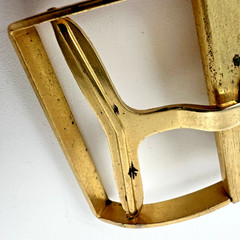 Anson Old Grand Dad Bourbon Belt Buckle Head Of The Bourbon Family Gold Tone