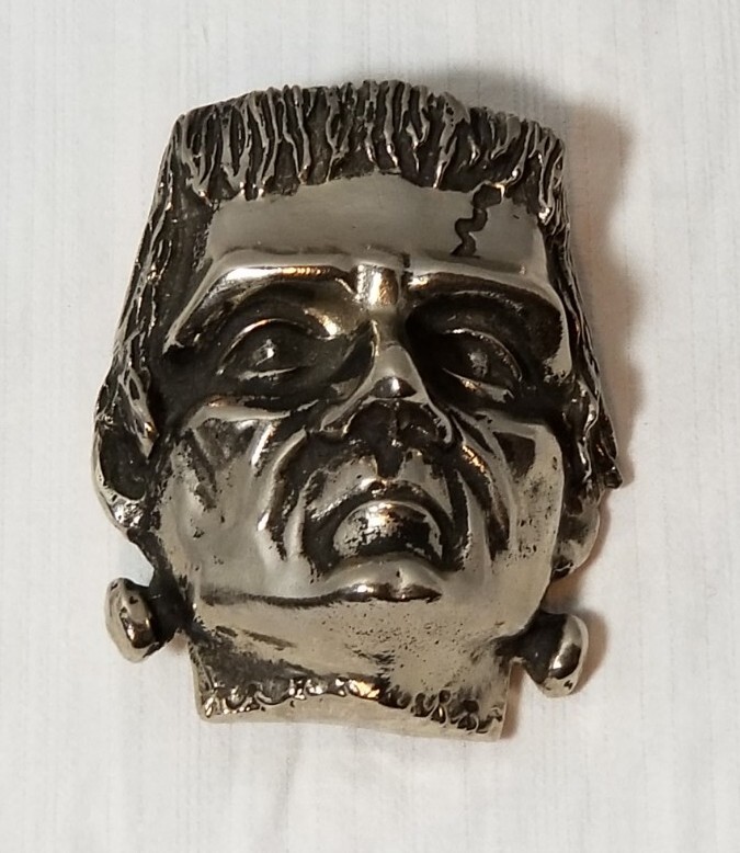 Frankenstein Monster Belt Buckle Boris Karloff Vintage Horror Movie Collectible