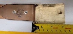 Sky West Brass Wood Inlay Buckle n Stamped Leather Belt