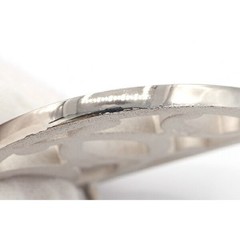 Hermes Belt Buckle Double H Silver Metal