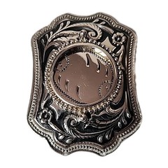 New Vintage Western Silver Engraved Belt Buckle Floral Scroll Cowboy Ornate NWOT