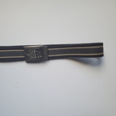 The North Face Canvas Belt Silver Buckle Striped Black Tan Accessories