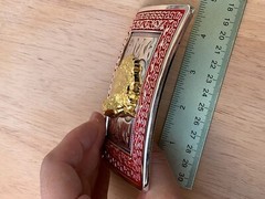 Western Buckle Gold Silver Red Horse Head Cowboy Buckle 2 » Hebilla Vaquero