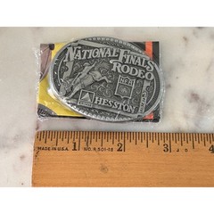 New in Package Vintage 1998 Hesston National Finals Rodeo NFR Belt Buckle AGCO