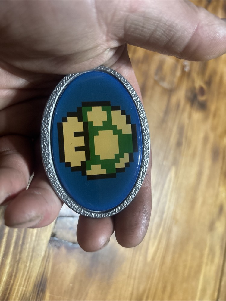 Nintendo Super Mario 1UP Mushroom Belt Buckle rare