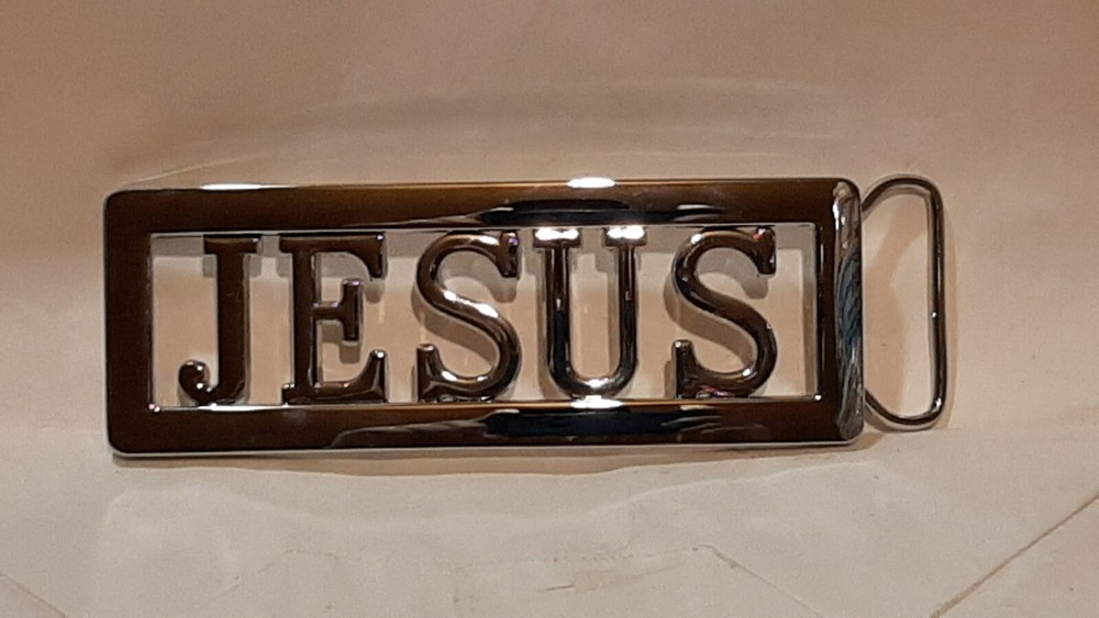 JESUS Name Belt Buckle -Put your name or word on Buckle