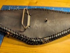 Vintage Leather Beaded Harley Belt Buckle Leather Back 1970s Possibly 1 Of 1