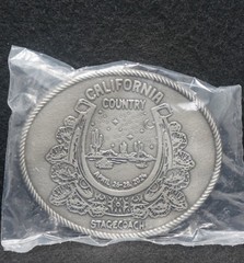 XE15135 *NOS* VINTAGE 2024 *CALIFORNIA COUNTRY STAGE COACH* FESTIVAL BELT BUCKLE