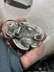 Eagle Biker Belt Buckle, Silver Metal, Post and Loop Attachment, 1982