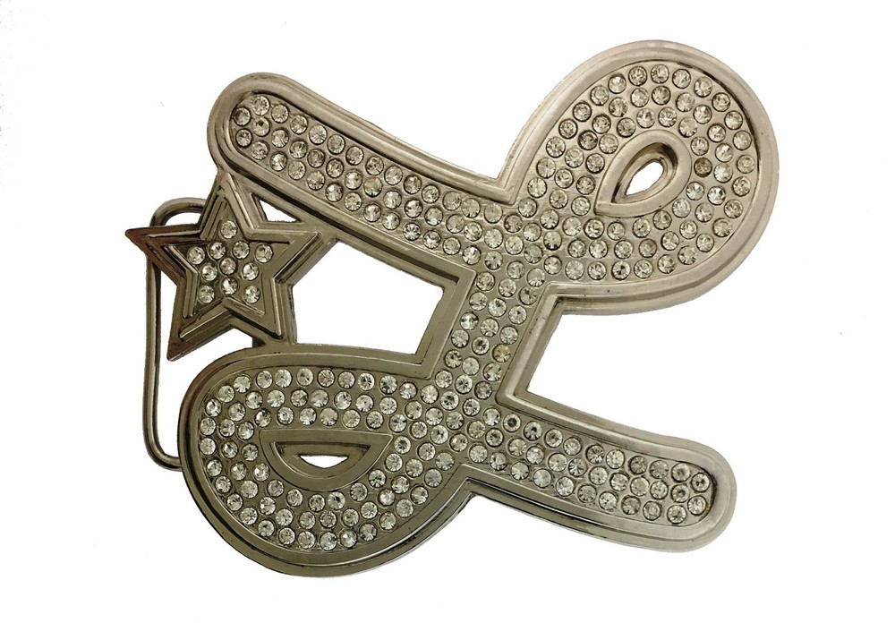 LRG INITIAL LETTER MONOGRAM ALPHABET WESTERN COWGIRL COWBOY RODEO BELT BUCKLE