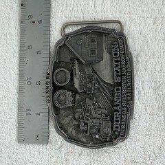 Vintage 1987 C&J Inc Durango Silverton Narrow Gauge Railroad Pewter Belt Buckle
