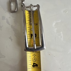 Vintage Gianfranco FERRE STUDIO Silver Belt Buckle Chain Keeper Made in Italy