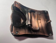 Laser Etched Walnut Wood American Flag Wallet Belt Buckle