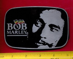 Vintage BOB MARLEY – BELT BUCKLE – Face Portrait Graphic