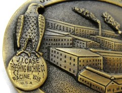 Vintage Belt Buckle J.J. Case Threshing Machine Racine Wisconsin USA Ltd Edition