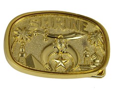 4032020 Shrine Belt Buckle Shriner Scimitar Crescent Star Hospital
