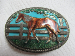 Vintage 1981 Walking Horse Belt Buckle by CHAD #3010 Colorado – Western