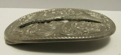 Men&rsquo;s Belt Buckle Flying Eagle Floral Western Cowboy Style 3D Silver Oval