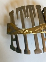 Belt Buckle Vintage Attack With Jet On It Unmarked
