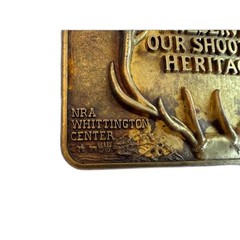 Vintage NRA belt buckle Preserving our Shooting Heritage NRA Whittington Center