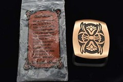 Tech Ether Guild « Narcissus » Vintage Solid Brass Belt Buckle