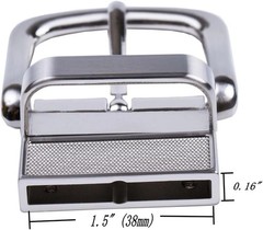 1.5&Prime; (38mm) Belt Buckle Replacement Buckle Reversible Classic Business Buckle
