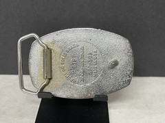 Snap-on Tools Belt Buckle Chrome on Solid Brass SPP-509 Made USA 3.25&Prime; x 2.25&Prime;