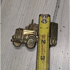 Vtg 1978 Semi Truck Long Nose Baron Belt Buckle Brass 6005 Trucker Western