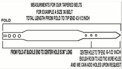 GENUINE LIZARD BELTS TAPERED 1-1/4&Prime; TO 1&Prime;, 15 COLORS 11 SIZES, MADE IN U.S.A.