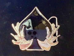 Spade Playing Cards W/ Birds Cutout NOS 2005 Hunters Vegas Baby! Belt Buckle