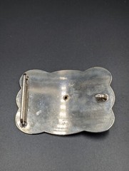 Western Belt Buckle with Bull Head Logo Metal