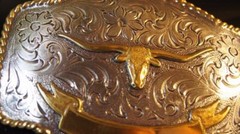 Nocona Western LONGHORN Bull Skull Belt Buckle 37229