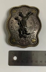 Vintage Belt Buckle Bucking Bronco Rodeo Horse Cowboy 3.25” x 2.25”