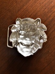 3D Roman Fountain Lion Head Face Animal Metal Unisex Men’s Belt Buckle
