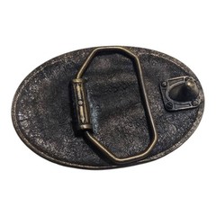 Vtg 1993 Bass Society Belt Buckle Angler Sportsman USA Heavy Duty Collectible