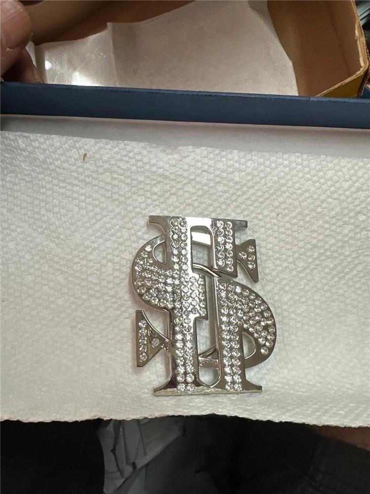 Vintage Blinged Out Money Sign Belt Buckle