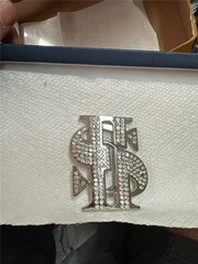 Vintage Blinged Out Money Sign Belt Buckle