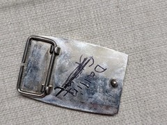 vintage Y2K rhinestone PHAT FARM belt buckle STUDDED chrome western cowboy