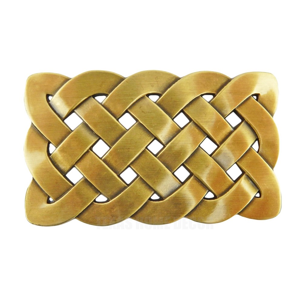 Bold Irish Celtic Knot Men&rsquo;s Belt Buckle Antique Bronze Plated Fits 1.5&Prime; Belts