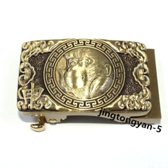 Solid Brass « Monkey » Belt Buckle Automatic Belt Buckles Fits For 35mm Wide Belt
