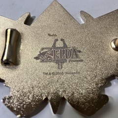 Nintendo Buckle The Legend Of Zelda Black and Gold Triforce Belt 4.75 x 2.75”