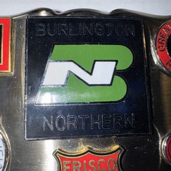 Burlington Northern NPRR Train Railroad BN Frisco Railway Vtg Belt Buckle