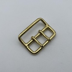50mm Brass Buckle Sam Browne Double Prong Buckle Leather Belt Buckle