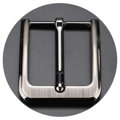 1.5 Inches (38-40 mm) Belt Buckle Single Prong Square Replacement Grey07