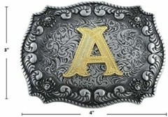 INITIAL WESTERN RODEO COWBOY FASHION BELT BUCKLE ALPHABETS Hebillas Vaqueras