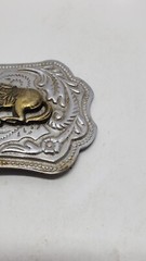 Raised Horse Bowing Saddle Buckle Rodeo Cowboy Western Rancher Riding West