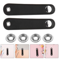 2Pcs Black Accordion Bellows Buckle Belt Straps for Double Layer Instrument Use