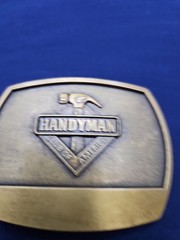 Vintage 90&rsquo;s 1996 Handyman Club Of America Life Member Hammer Logo Belt Buckle