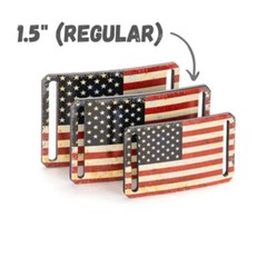 USA Colored Flag Buckle