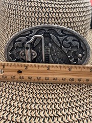 Vintage Western Moth Belt Buckle Metal Skull Insect Goth Punk Yallternative